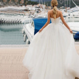 Wish Travel Sexy Breast Lace Long Thin And Light Wedding Dress HZ0517