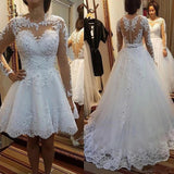 2026 Spring New Korean Version Of Long-Sleeved Lace Dream Fairy Gas Large Long Tail Wedding Dress HZ0517