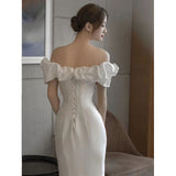 The New Bridal Retro-Speel Fishtail Yarn Small Man Goes Out Yarn Light Wedding Dress Summer HZ0517