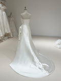 French Simple Ass Fishtail Type Open Tail Small Tail Outdoor Lawn Light Wedding Registration Dress HZ0517