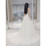 Brased Lightweight Wedding Dress 2026 New Southeast Asian French High-End Main Yarn Travel To Shoot A Small Simple Out Of The Yarn HZ0517