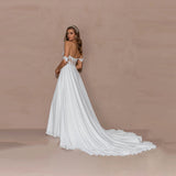 Lace Wedding 2026 New Chiffon Dress Ball White Evening Dress Opens HZ0517