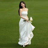 Brassed Denttal Light Wedding Dress Yarn 2026 New Super Xian Sen Family Travel Film Thin Temperament Fishtail Dress Dress Dress Woman HZ0517