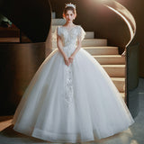 One-Word Shoulder Simple Main Wedding Dress 2025 New Temperament Drag Tail Light Wedding Dress Mori Dream Little Bridal Wedding Dress HZ0517
