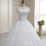 2026 New One-Word Shoulder White Collar Fishtail Thin French Court Style Long Sleeve Small Mid-Rise Wedding Dress HZ0517