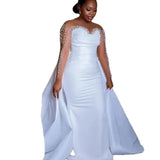 Wedding Evening Dress Bra Bra Shoulder Slimming Small Dress Women's Temperament High Dress HZ0517