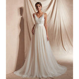 Wedding Dress 2026 New Back-To-Shoulder Mesh Wedding Dress Small Tail Sexy Light Yarn Beach White Yarn Thin Travel Shot HZ0517