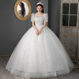 2025 New Main Wedding Dress Heavy Industry French Bridal Bubble Sleeve Small Court Light Wedding Dress F95 HZ0517