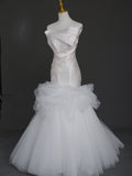 Brassed Fishtail Mesh Wedding Dress Dress Dress Small-Sized Bridal Main Yarn Toast Banquet New Outdoor HZ0517
