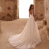 Main Wedding Dress 2026 Spring New Sexy V-Necked Back-Up-Dressed Lace Dress Elegant Banquet Girl HZ0517