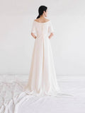 White Dress Registration Certificate Thin Bride To Take Pictures Of The Yarn Light Yarn Simple Travel Yarn HZ0517