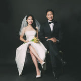 Simplicity Of The New Simple Breast Repair Korean Version Of The Solid Color Bride Wedding In The Long Travel Auction License Dress HZ0517