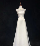 Sine-Faced Light Wedding Dress Girl 2026 New White Bra Simple And Light Engagement To Go Out Towel Yarn Tail HZ0517