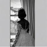 Wedding Dress 2026 New Shoulder Long-Sleeved Bride Wedding Fishtail Evening Dress Lace Wedding Dress HZ0517