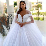 Shining Party Wedding Dress Shoulder Wedding Dress New Lace Light Yarn Sexy Tulle Fragrant Wind HZ0517