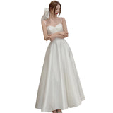 Slinged Dingy Light Wedding Dress 2025 New Summer Travel Shooting Simple Yarn Bride Wedding Welcome Dress Daily HZ0517
