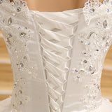 Word-On-Shoulder Wedding Dress 2025 New Korean Version Of Thin Shoulders Long Tail Bride Wedding Large Size Dress Woman HZ0517