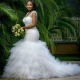 Fishtail Wedding Dress 2026 Summer New Large Size Show Thin White Wedding Dress Dress Women Overseas Warehouse HZ0517
