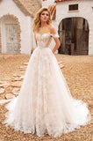 French One-Word Shoulder-Light Wedding Dress 2025 New Bride Simple High-End Sense Of Yarn Femininity Main Wedding Dress HZ0517