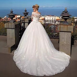 French Bridal Light Main Wedding Dress 2026 New Temperament Simple Thin Long Sleeves Cover Long Tailings Out Of The Yarn HZ0517