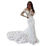 Fishtail Wedding Dress 2026 New Sexy Lace Temperament Apparent Thin Back Fashion Linen Travel Photography Light Wedding Dress HZ0517