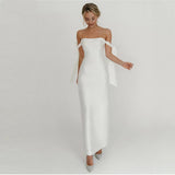 White Certificate Registration Light Wedding Dress White Dress High-End Fish Tail Engagement Dress Can Usually Wear A Breast-Wearing Summer HZ0517