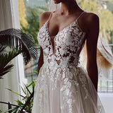 Women's Wedding Dress Lace Ribbon Beach Dress Wedding Party Dress HZ0517