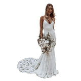 New Sling Wedding Dress 2026 New Simple Body-Back Fish Tail Tug Evening Dress HZ0517