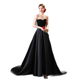 One Plus A Creative 2026 Black Tail Autumn Women's Dress Mid-Sleeved And Sleeveless Wedding Dress HZ0517