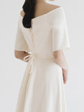 White Dress Registration Certificate Thin Bride To Take Pictures Of The Yarn Light Yarn Simple Travel Yarn HZ0517