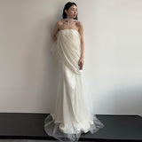 Morning Robe Female Bride High Sense Simple Denance Light Wedding Dress Small French Engagement Dress Welcome Out Of The Yarn HZ0517