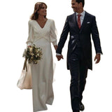 Simple Densified Long-Sleeved Wedding Dress 2026 Explosion Main Yarn HZ0517