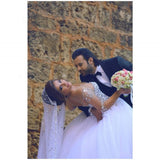 2026 New Wedding Dress Export Lace Long-Sleeved Wedding Dress HZ0517