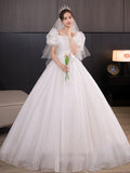 Wedding Dress 2026 New Bridal Yarn Small Simple French Light Main Yarn High-Quality Bubble Bubble Sleeve HZ0517