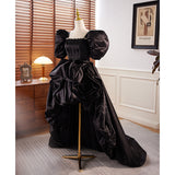 French Evening Dress Dress Women Black Front And Back Long Piano Performance Famous Banquet High-End Sexy Temperament HZ0517