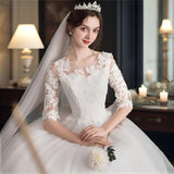 Long-Sleeved Wedding Bride 2026 New French Simple Dress Small Thin Pregnant Woman Large Size Summer HZ0517