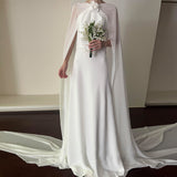 French Light Wedding Dress 2026 New Bride Simple Niche Wedding Morning Robes And Yarn White Tailing Dress HZ0517