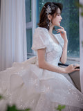 The Main Wedding Dress 2026 New Bride Big Tail Small Arm To Cover The Arm Of The Wedding Wedding Dress Physical Store Spring HZ0517