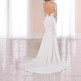 Deep V Fishtail Wedding Sexy Temperament Thin 2026 Summer New Bare Back Soft Yarn Fashion Tweed Body HZ0517