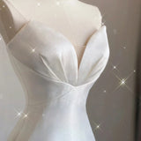 Fishtail Light Wedding Dress 2026 New Bridal Temperament Elegant Repair Door White Simple French Small Dress Summer HZ0517