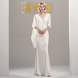Evening Dress Women 2026 New Banquet Agyuan Dress High-End Beauty Queen Elegant Red HZ0517