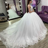 Wedding Dress 2026 New Spring White Lace Decoer Ball Dress Female Tied With Big Tail Wedding Dress HZ0517