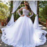 2026 New Wedding Dress Bride Wedding Simple Temperament Long-Sleeved Wedding Spring HZ0517