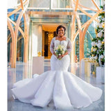African Mermaid Bride Main Wedding Party Party Party Street Pat Dress Fish Tail Long Tail Wedding Dress HZ0517