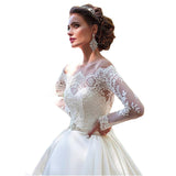 Wedding Dress 2026 New Bridal Handikin Long Sleeves Thin Fashion Big Tail Big Size Wedding Dress HZ0517