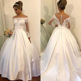 2026 New Temperament Lace Long-Sleeved Vertevery Long Wedding Dress Spring HZ0517