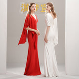 Evening Dress Women 2026 New Banquet Agyuan Dress High-End Beauty Queen Elegant Red HZ0517