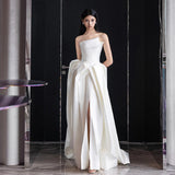 French Light Wedding Dress 2026 New Bridal Simple High-End Feeling Yarn Temperament White Fainting Dress Skirt HZ0517