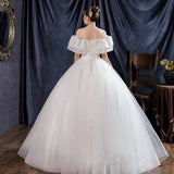 Starry Sky French Light Wedding Dress 2025 New Temperament Shoulder Bridal Bridal Super Fairy Dream Heavy Industry Wedding Dress G35 HZ0517