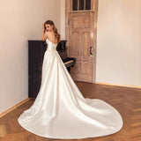 Wedding Dress New Denance Bracing Dress Detachable Tailed Wedding Elegant Temperament Queen Banquet Dress HZ0517